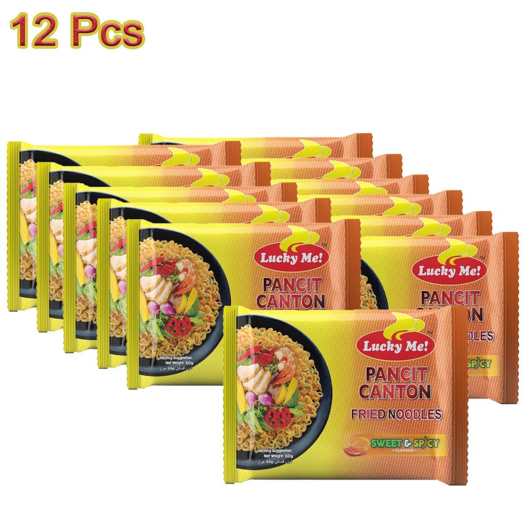 Lucky Me Pancit Canton Sweet & Spicy 60g Pack of 6 (1+1) Offer