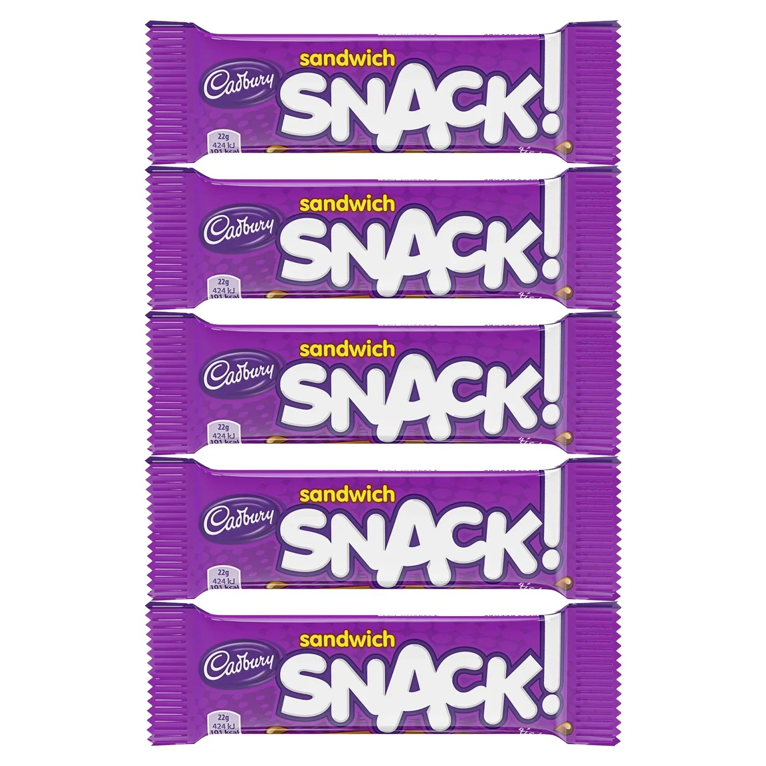 Cadbury Snack Sandwich Milk Chocolate - 22g x 5 Pcs (Offer)