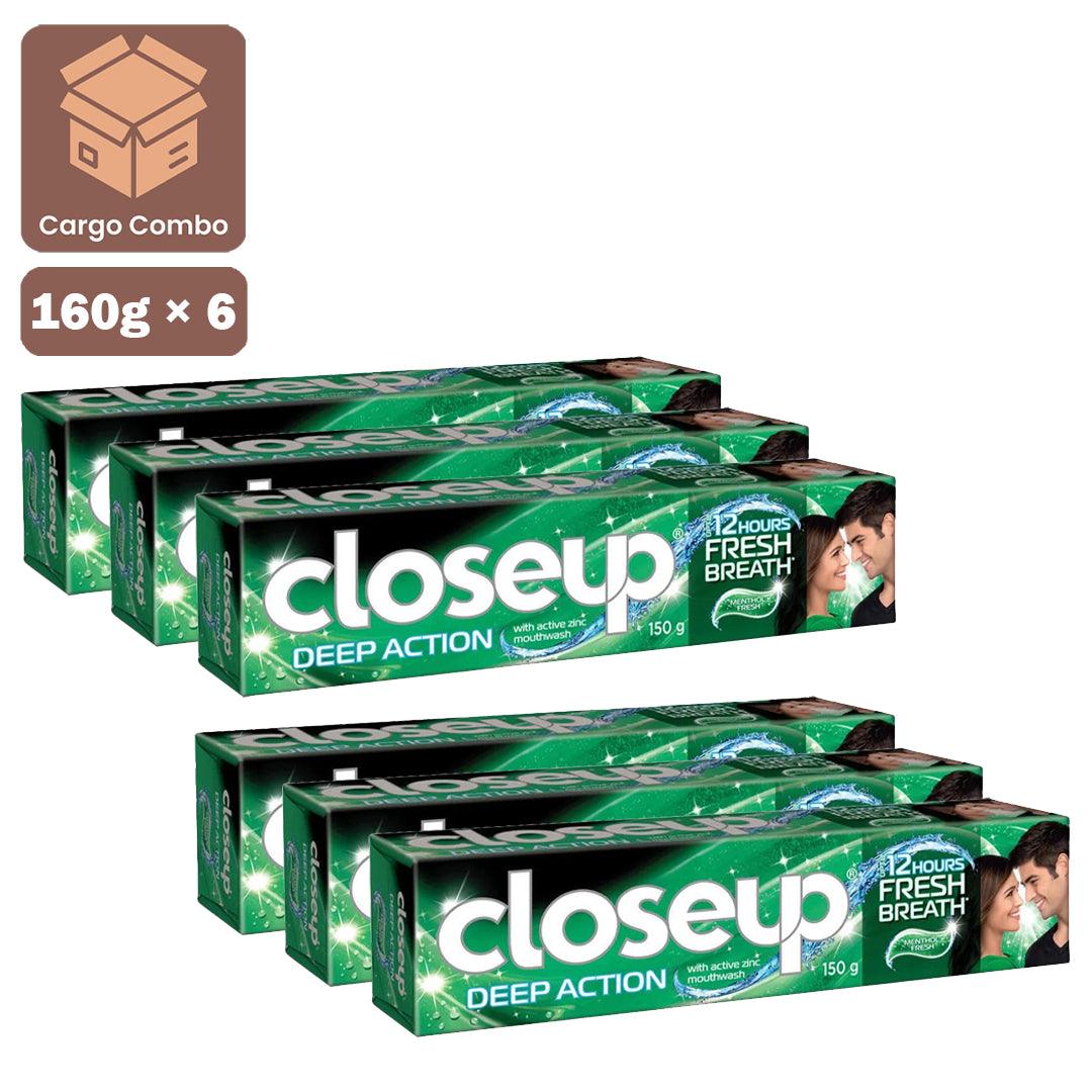 Closeup Anti-Bacterial Toothpaste Menthol Fresh 150g × 6 Pcs (Offer)