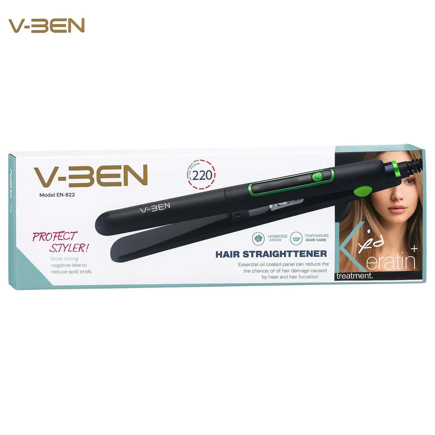 V-BEN Perfect Styler Hair Straightener EN-822