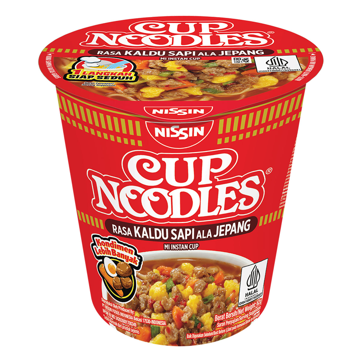 Nissin Japanese Style Beef Instant Cup Noodles - 62g