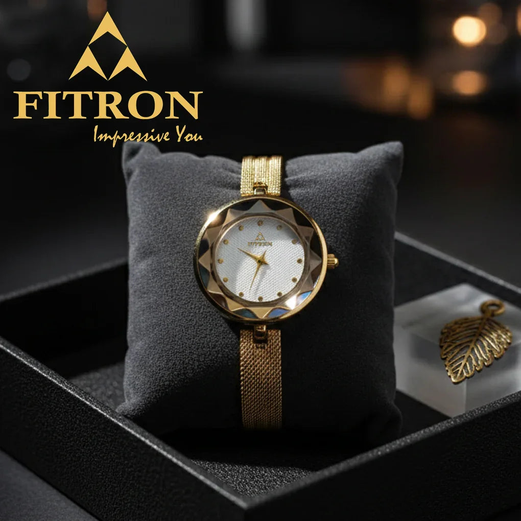 FITRON Luxury Women Wrist Watch With Unique Design - 8559L