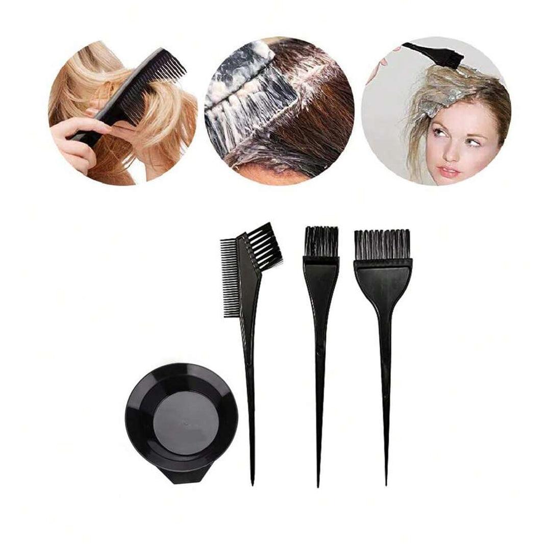 Ningjia Comb Dye Brush Kit - 4 Pcs