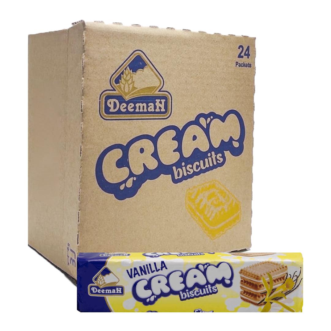 Deemah Vanilla Cream Biscuits (24 Packets x 90g)