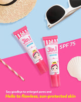 Queen White 3 in 1 Pore Eraser Sunblock Gel SPF75 - 20ml