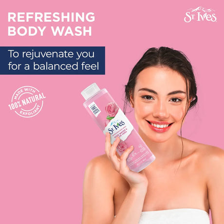 St Ives Rose Water & Aloe Vera Body Wash - 650ml