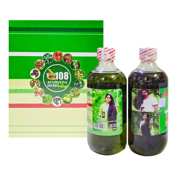 Adivasi Ayurvedic Herbal Hair Oil - 500ml + 500ml