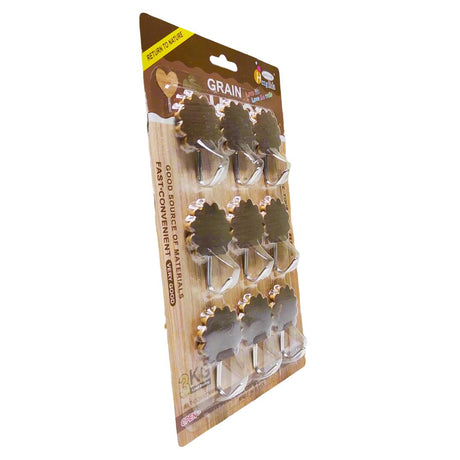 Wanxin Plastic Wooden Design Fashion Hook - 9 Pcs Set