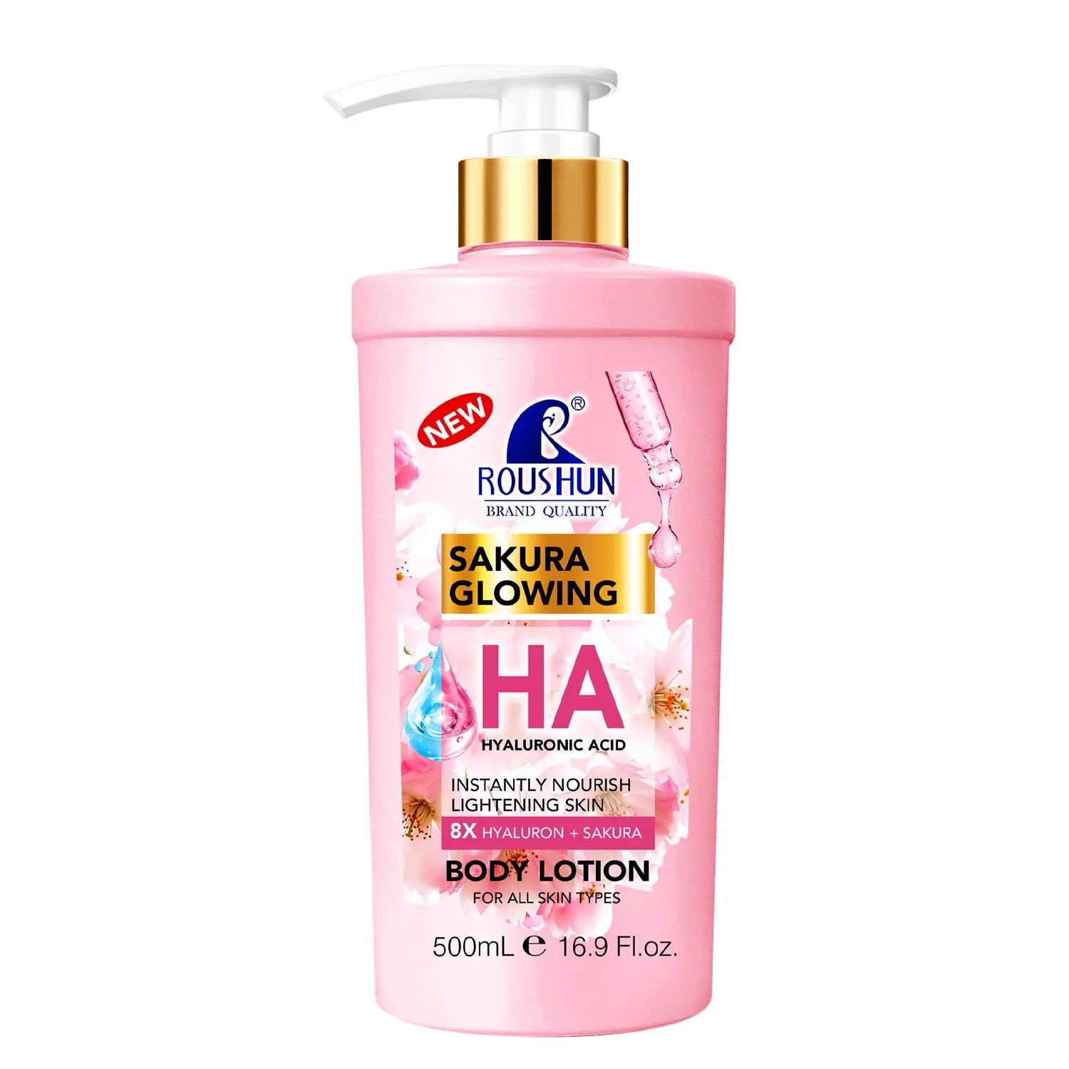 Roushun Sakura Glowing HA Body Lotion - 500ml