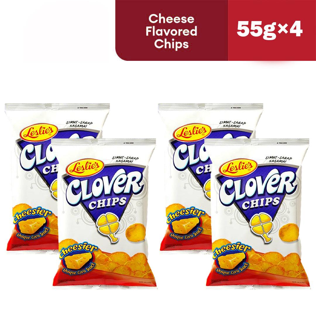Leslie's Clover Chips Cheesier 55g × 4 Pcs (Offer)