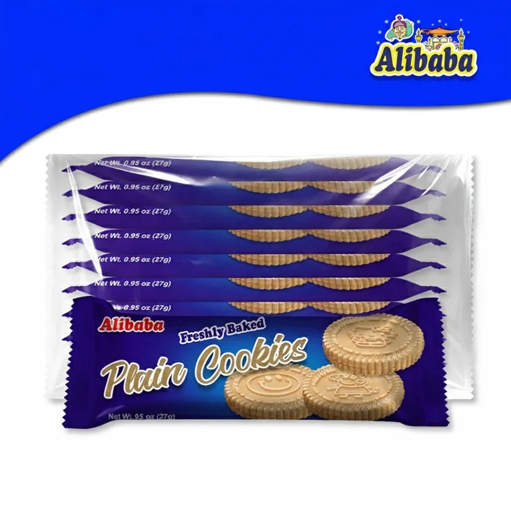 Alibaba Freshly Baked Plain Cookies - 27g × 10 Pcs (270g)