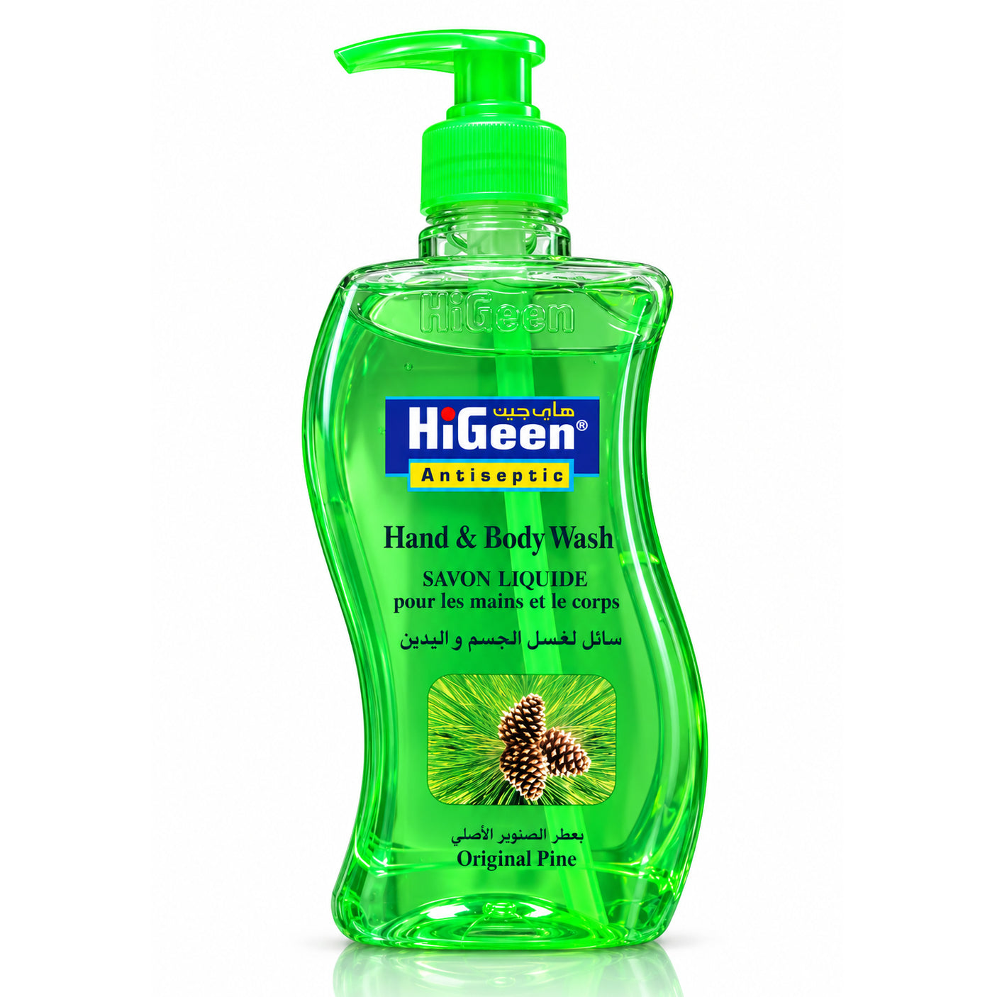 HiGeen Antiseptic Original Pine Hand & Body Wash - 500ml