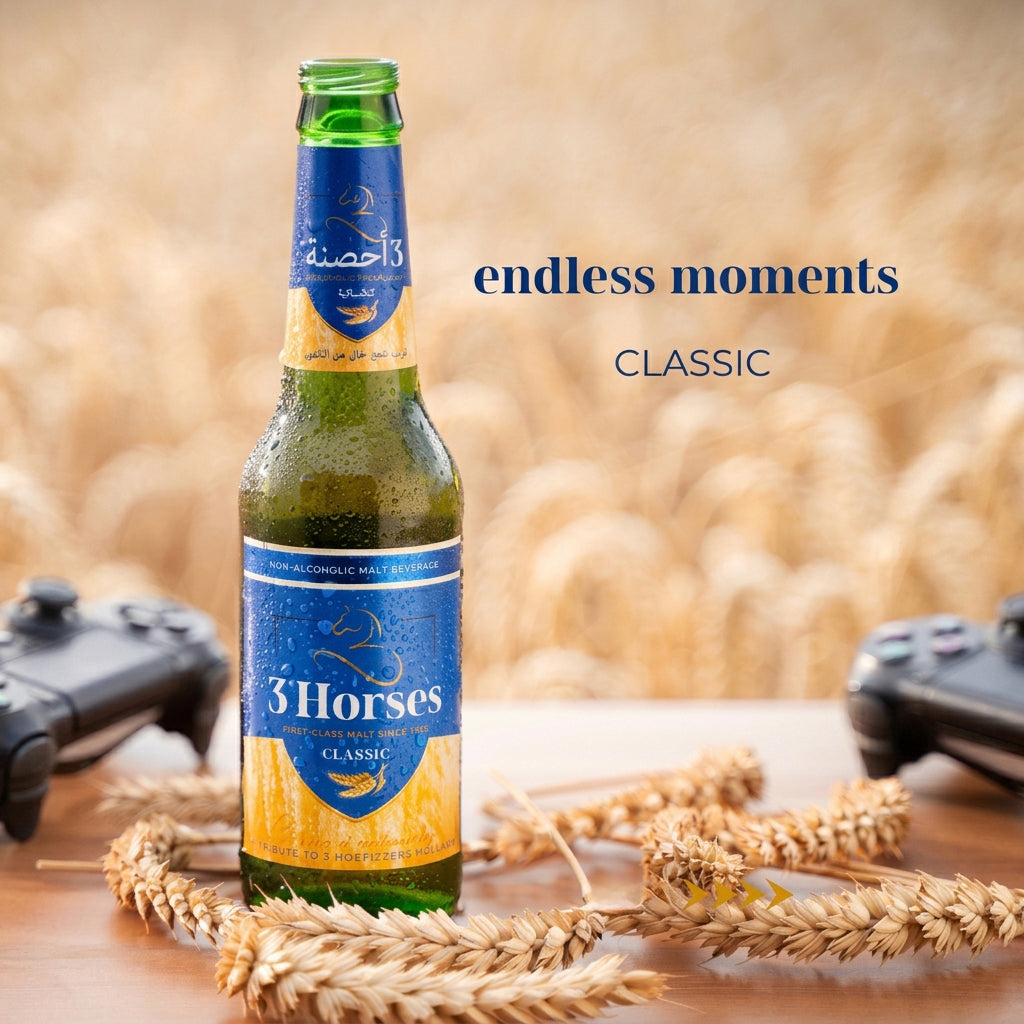 Three Horses First Class Malt Beverage Classic - 330ml