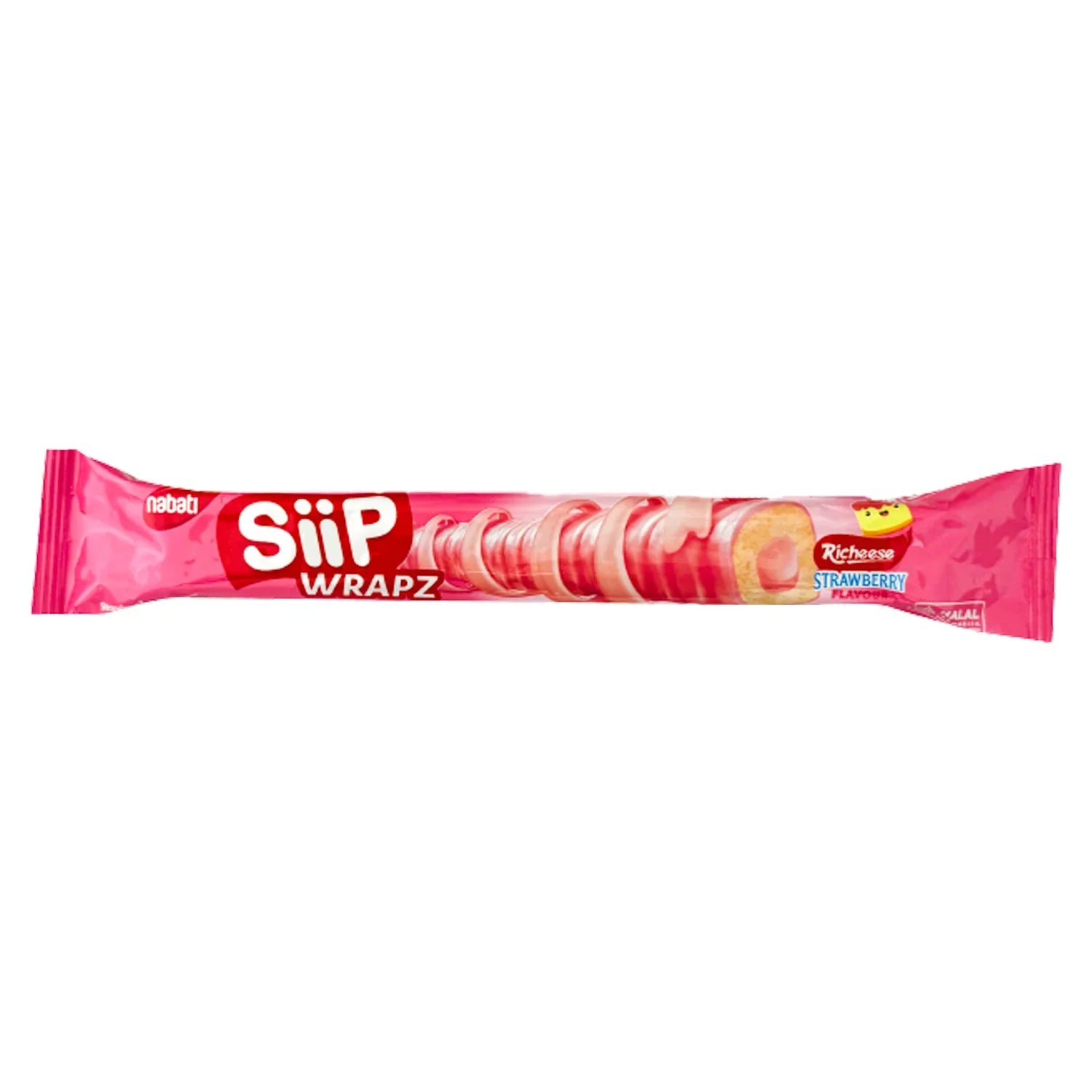 Nabati Siip Wrapz Richeese Strawberry Flavour - 14.5g