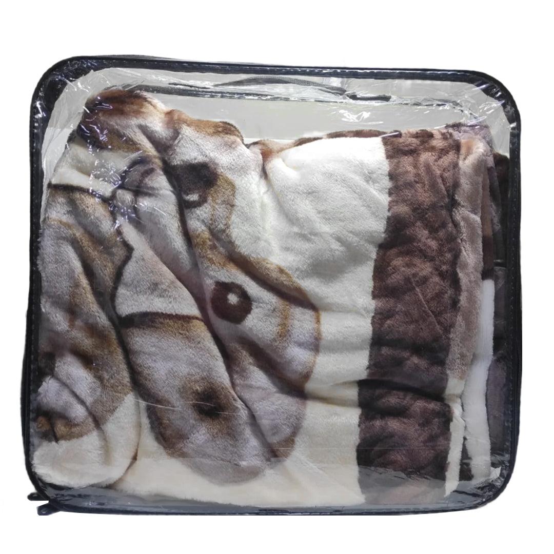 High Quality Multi Color Single Flannel Blanket - Large