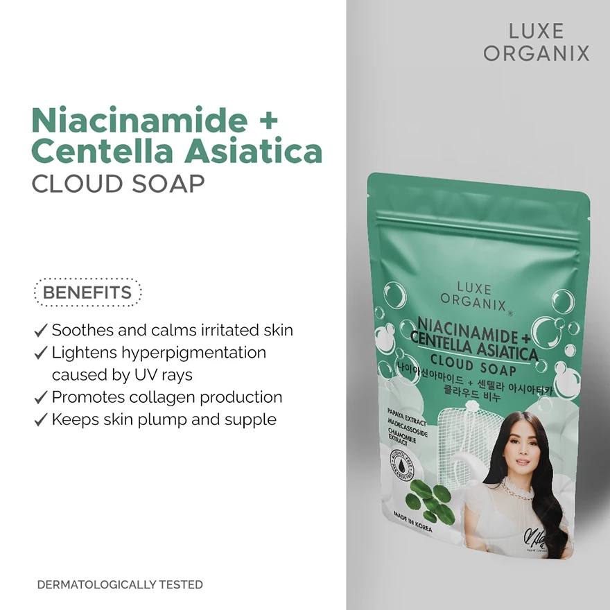 Luxe Organix Niacinamide + Centella Asiatica Cloud Soap - 180g
