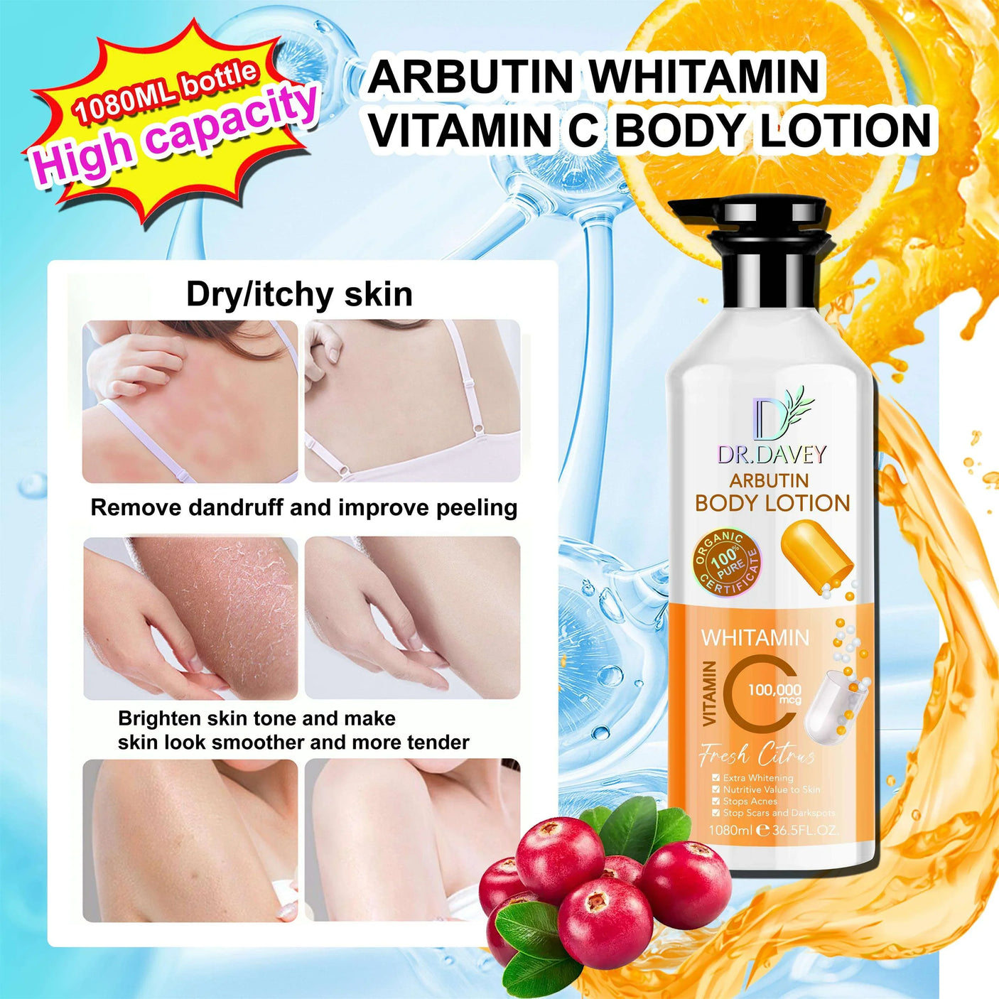Dr. Davey Arbutin Body Lotion - 1080ml