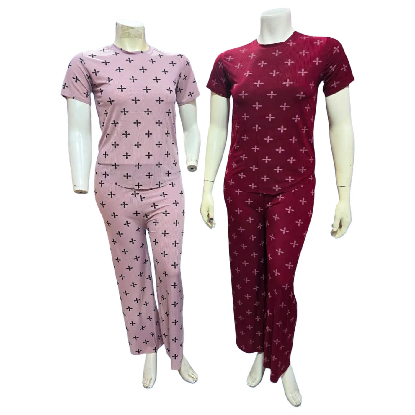 Women's Korean Fashion Night Suit Set - 6563