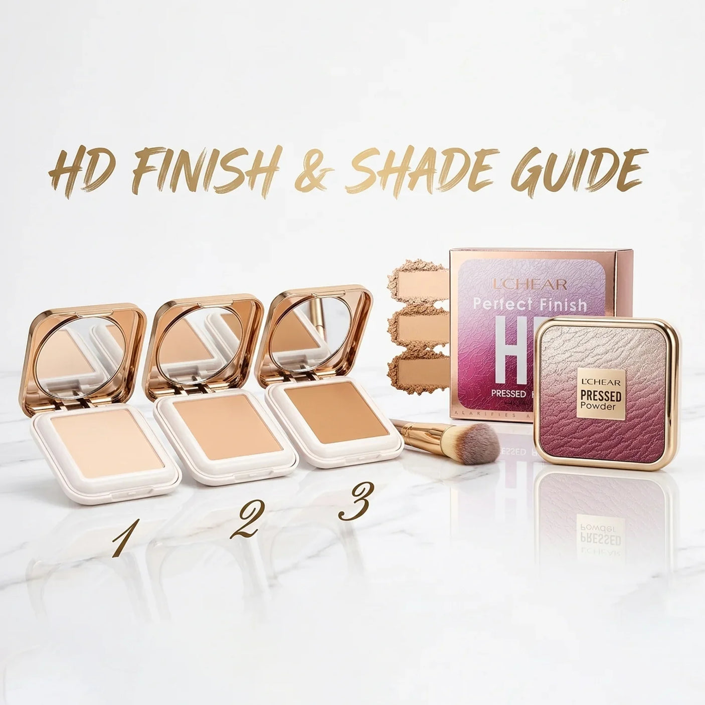بودرة L'Chear Perfect Finish HD المضغوطة