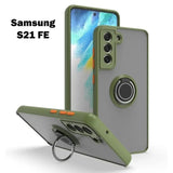 Samsung S21 FE Fashion Smoke Case With Ring Holder