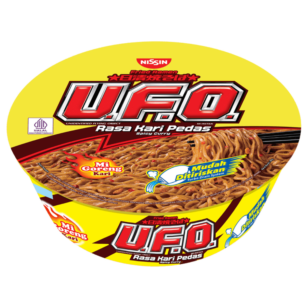 Nissin UFO Spicy Curry Cup Noodles - 108g
