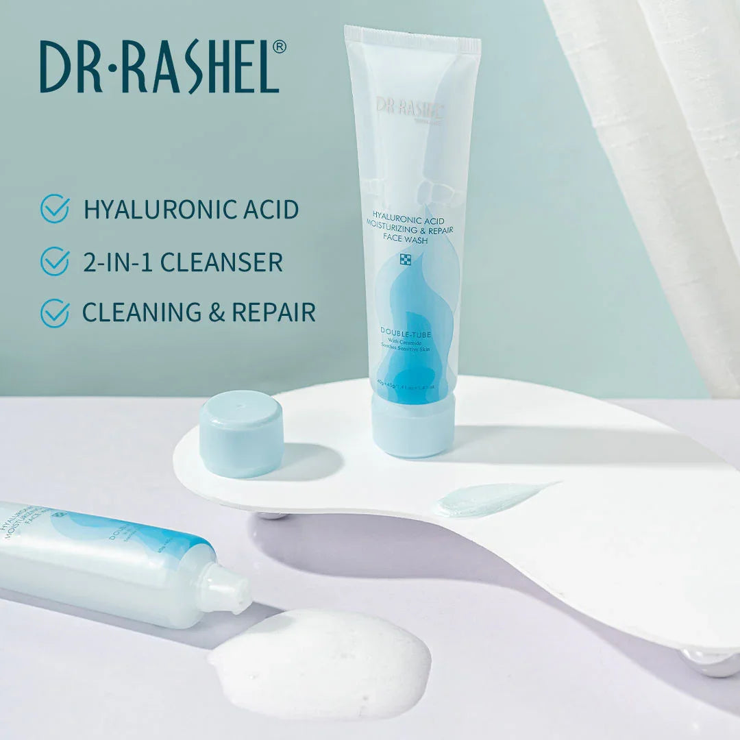 Dr.Rashel Double Tube Hyaluronic Acid Moisturising Face Wash - 40g+40g