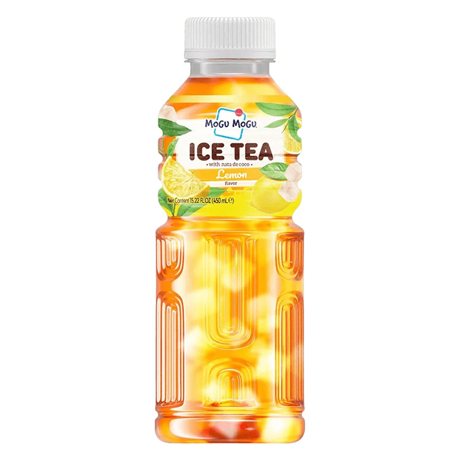 Mogu Mogu Ice Tea Lemon Flavor With Nata De Coco - 450ml