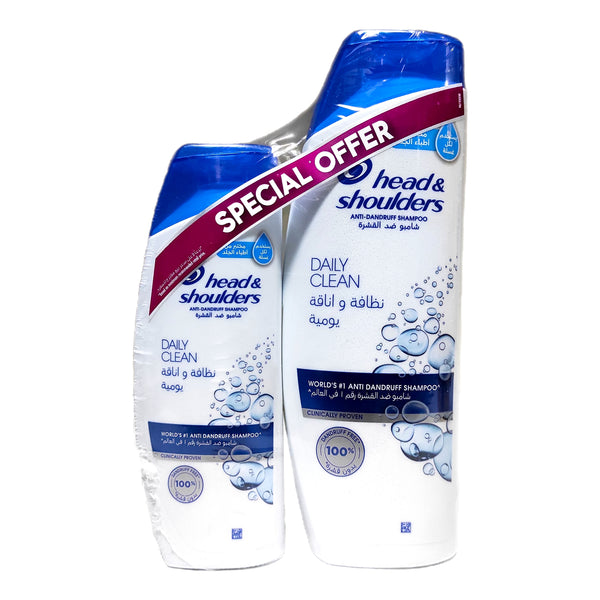 Head & Shoulders Daily Clean Anti Dandruff Shampoo - 400ml+200ml