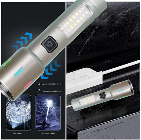 مصباح فلاش LED قابل لإعادة الشحن من أكوفا LH-7233J