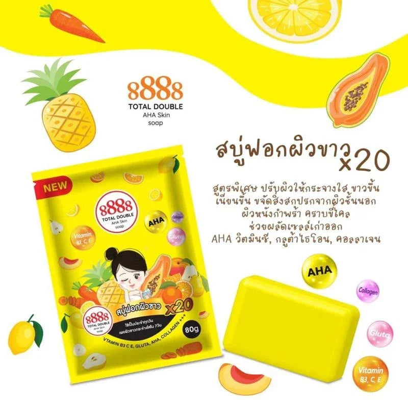 8888 Total Double AHA Skin Soap - 80g