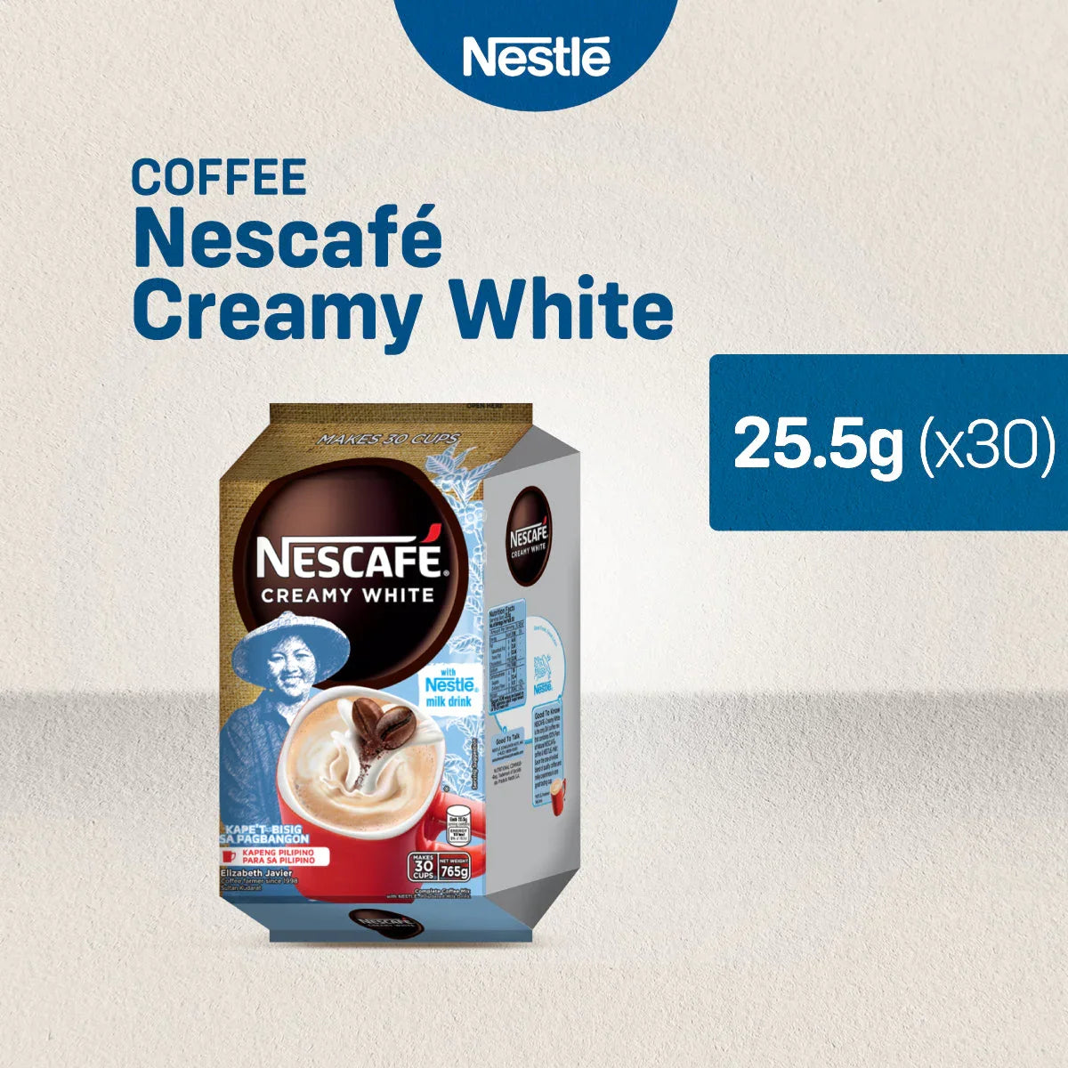 Nescafe Creamy White Coffee - 765g (30 x 25.5g)