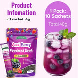Fitgum Acai Berry Drink With Chia Seeds - 40g (4g x 10 Sachets)