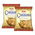 Oishi Ribbed Cracklings Salt & Vinegar - 90g × 2Pcs (Offer)
