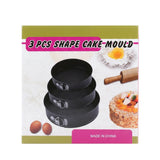Nonstick Cake Mould Pan - 3 Pcs Set