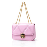 Women's Quilted Crossbody Bag with Gold Chain Strap - B102