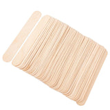 Waxing Natural Wooden Popsicle Sticks - 50Pcs