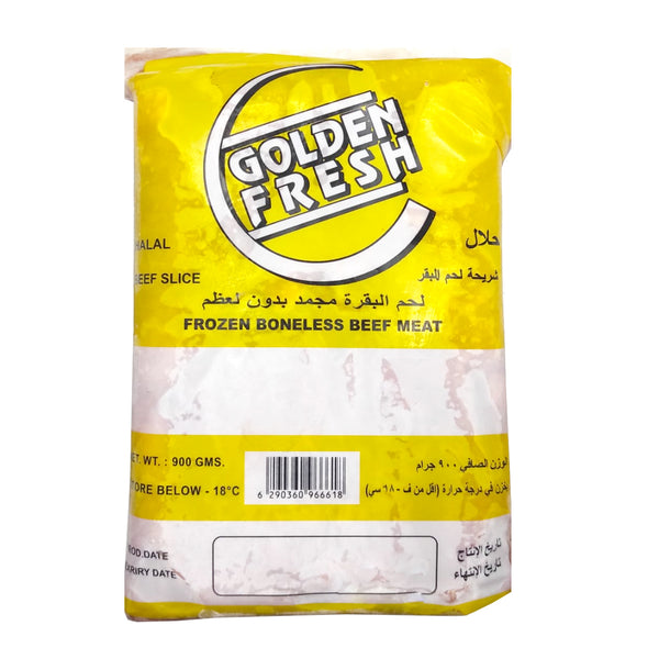 Golden Fresh Frozen Boneless Beef Meat - 900g