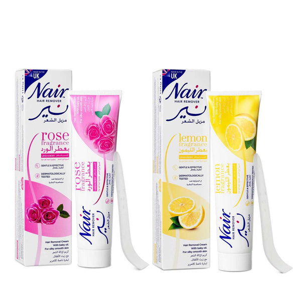 Nair Hair Remover Cream Lemon & Rose Fragrance - 2 × 110g (Offer)