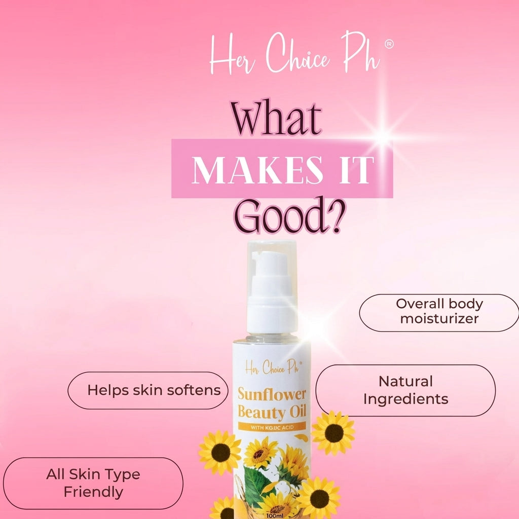 Her Choice PH Sunflower Beauty Oil with Kojic Acid - 100ml