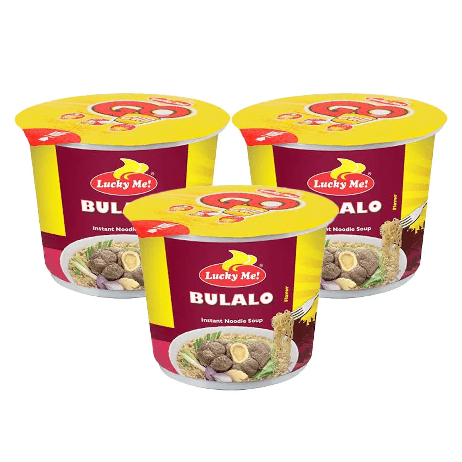 Lucky Me Bulalo Cup Noodles - 40g × 3 Pcs (Offer)