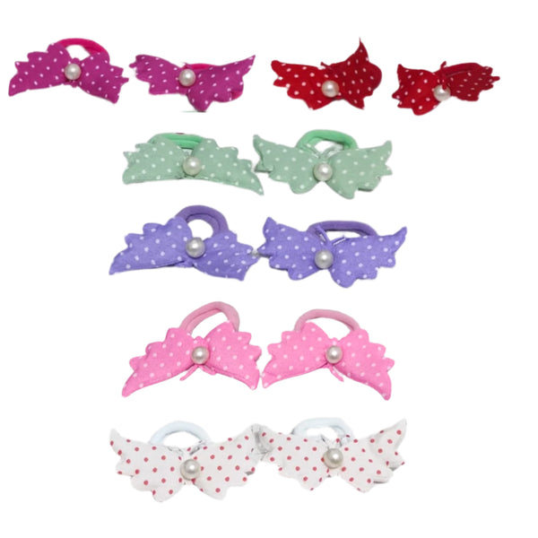 Multi Color Butterfly Hair Ties - 12 Pcs