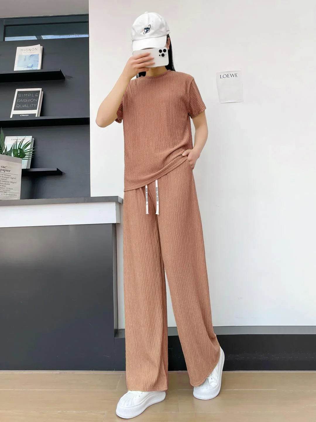 طقم بيجامة كاجوال نسائية كورية - K8014