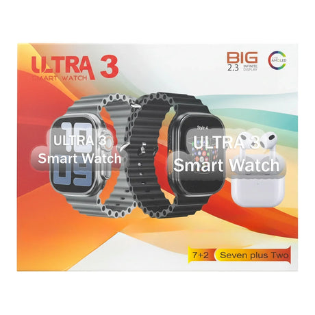 ساعة ذكية بشاشة عرض كبيرة 2.3 إنفينيتي 2.3 + TWS - Ultra 3