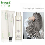 Bremod 9.11 Very Light Intense Ash Hair Color with Oxidizer - 100ml+100ml