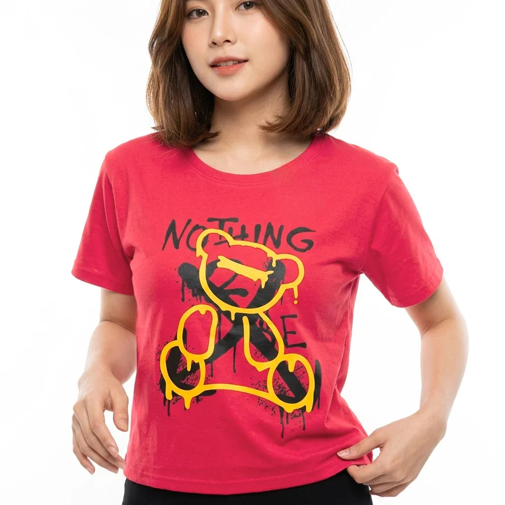 Fashion Teddy Bear Print Women's T-Shirt #1028