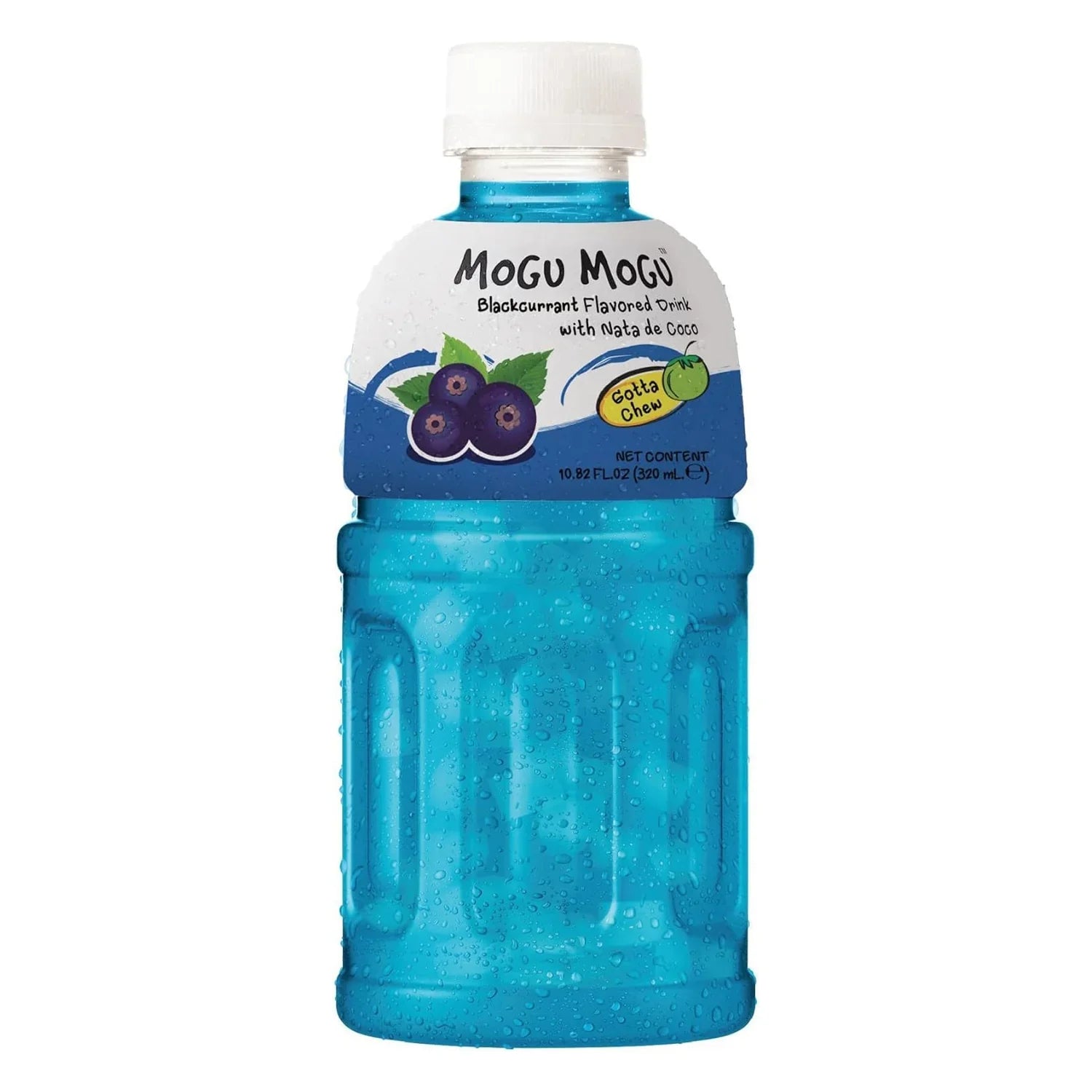 Mogu Mogu Blackcurrant Flavored Drink With Nata De Coco - 320ml