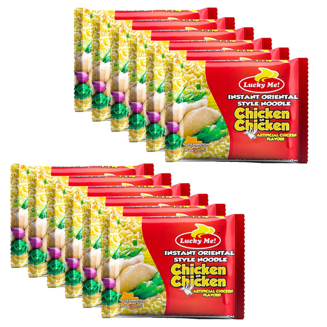 Lucky Me Instant Noodles Chicken Flavour 55g Pack of 6 (1+1) Offer