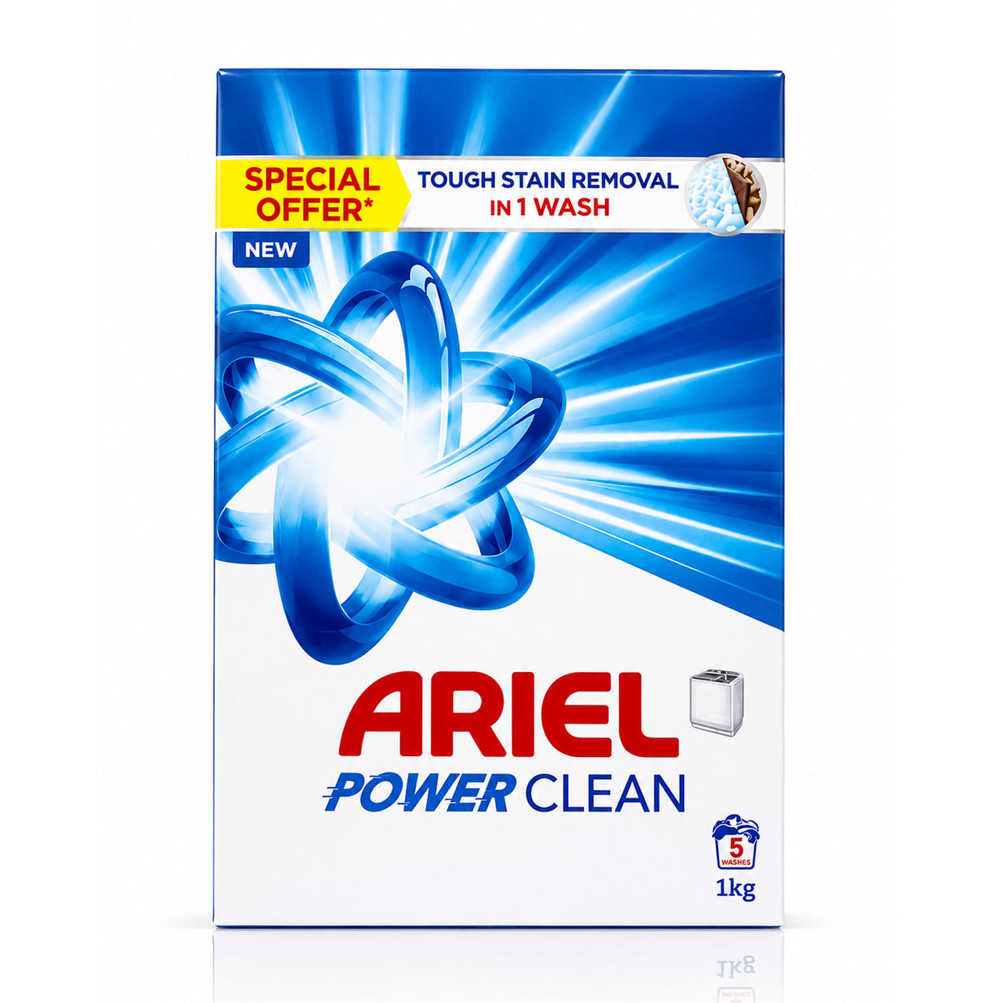 Ariel Tough Stain Removal Detergent Powder - 1Kg