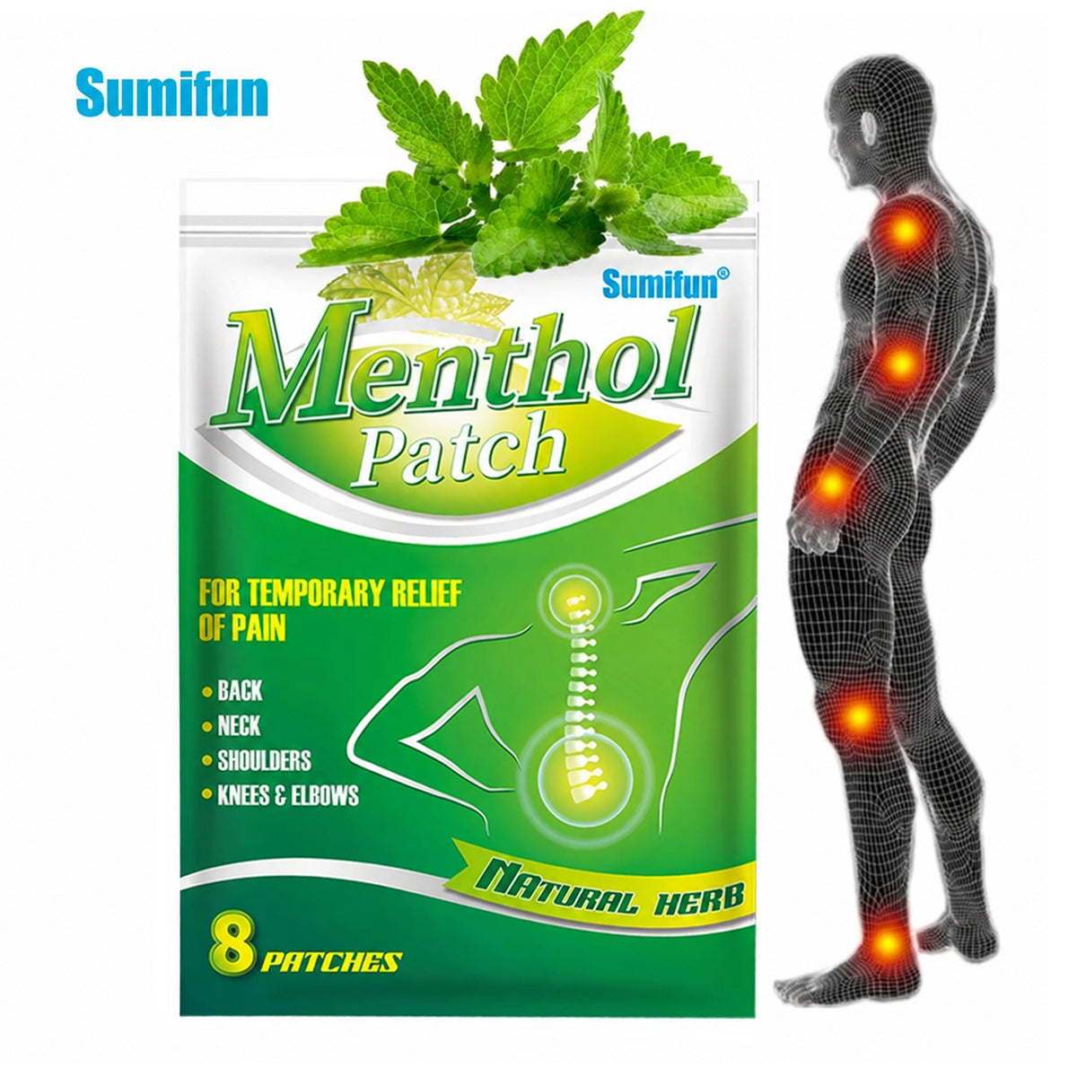 Sumifun Menthol Pain Relief Patches - 8Pcs