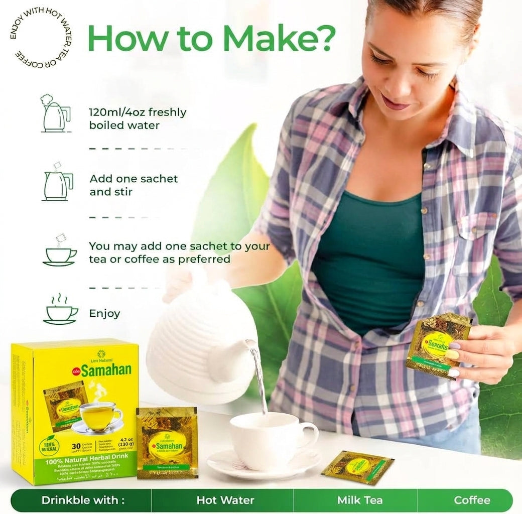 Samahan 100% Natural Herbal Drink - 30 Sachets (120g)
